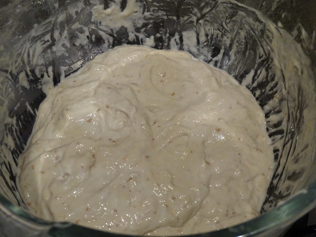 Ready for Gentle Stretch & fold Stage,glass bowl