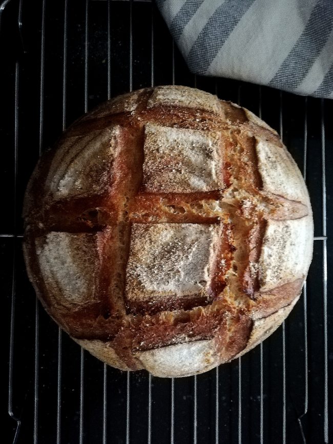 White sourdough loaf