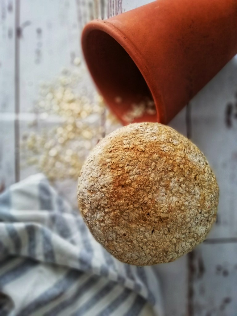 Whole-wheat flowerpot loaf,