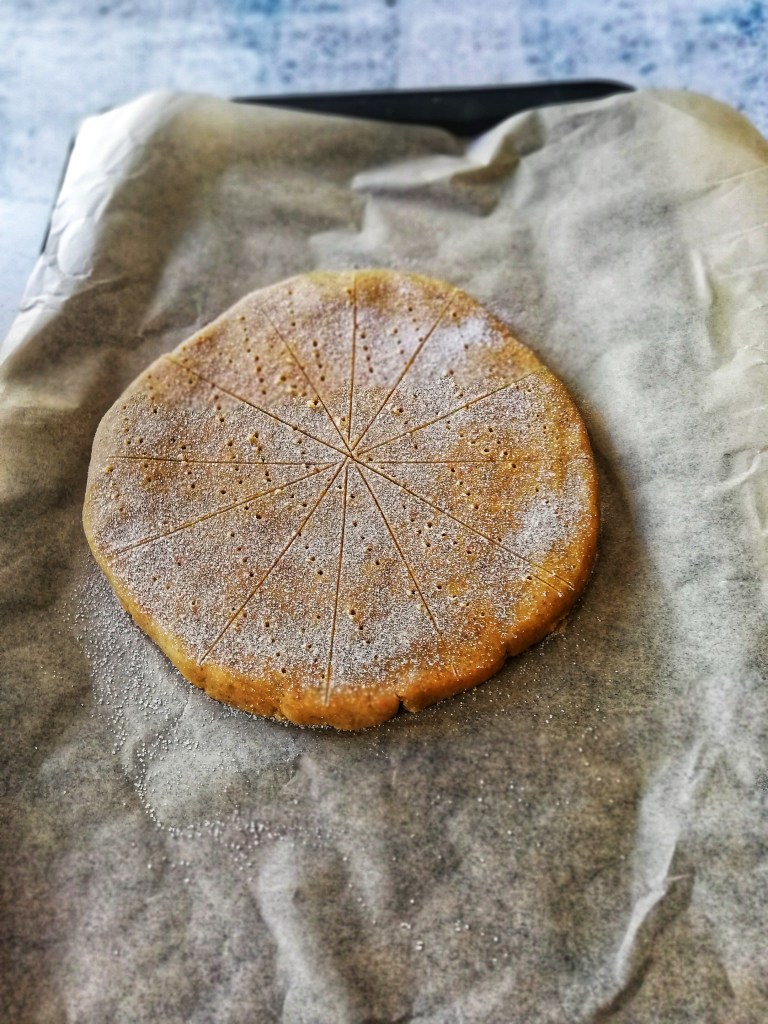 Shaping the spelt and rye shortbread