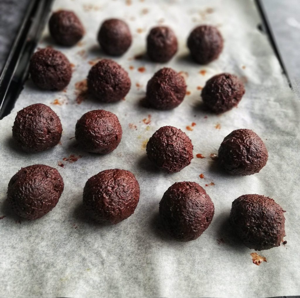 Food photography,chocolate, whiskey, cauliflower truffle mix