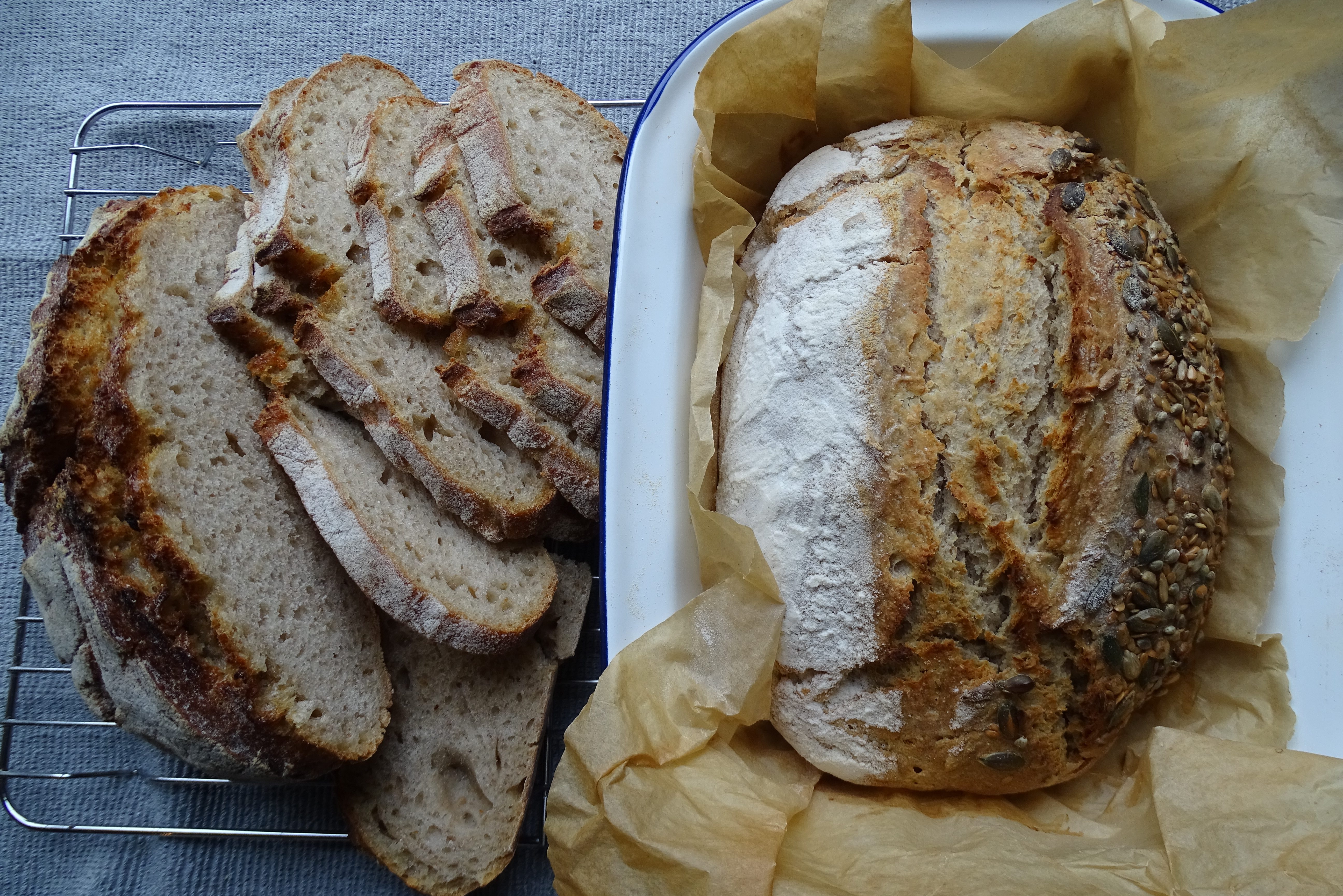 Spelt and white flour sourdough